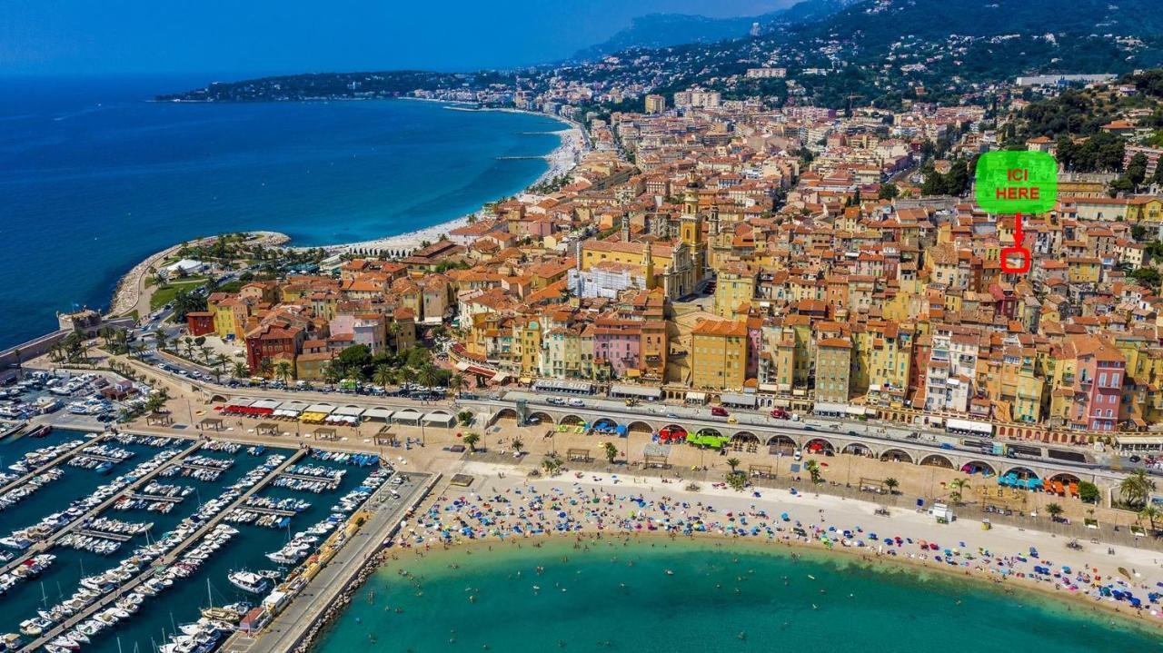 Menton, Centre Historique, Vue Mer Exterior foto